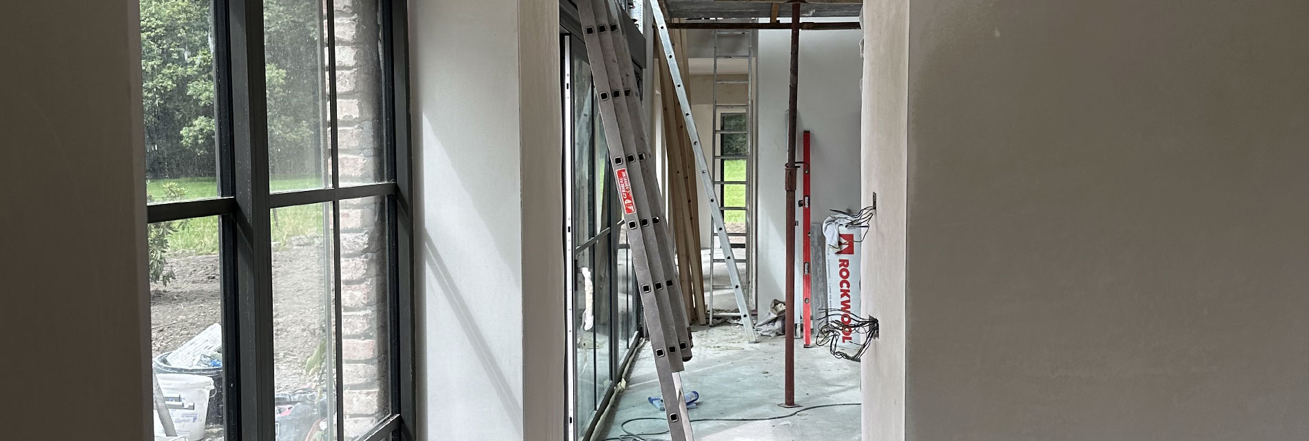 chantier de plafonnage à Marche-en-Famenne